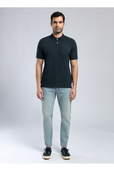 Lee Cooper Navy Blue Men's Polo T-Shirt 252 Lcm 242014 Rolan Navy Blue