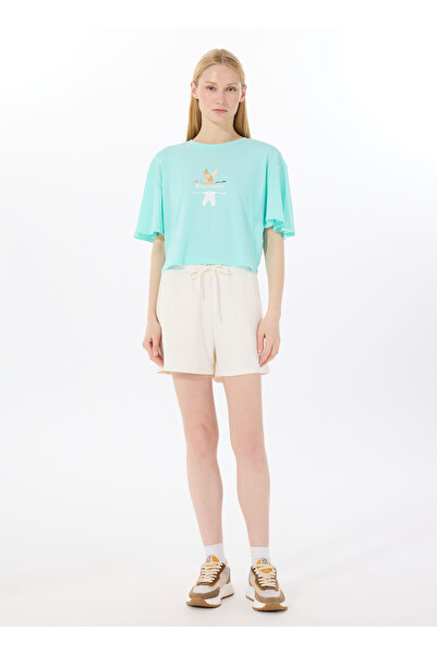 Discovery Expedition D5SL-SHT3553 Kırık Beyaz Normal Bel Relaxed Düz Kadın Şort