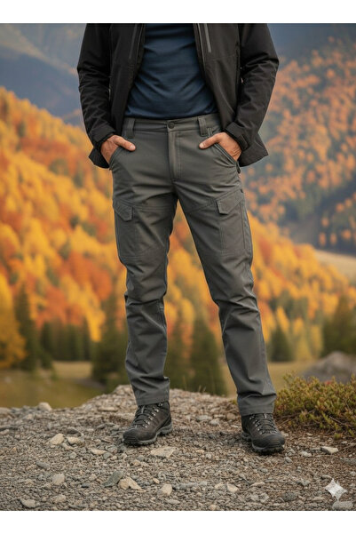 SNOWMOUNT Outdoor Daily Nature Hike Tactical Lycra Seasonal Water Repellent Gray Trousers