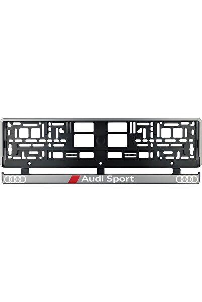 OEM Set 2 bucati, suport numar inmatriculare argintiu Audi Sport