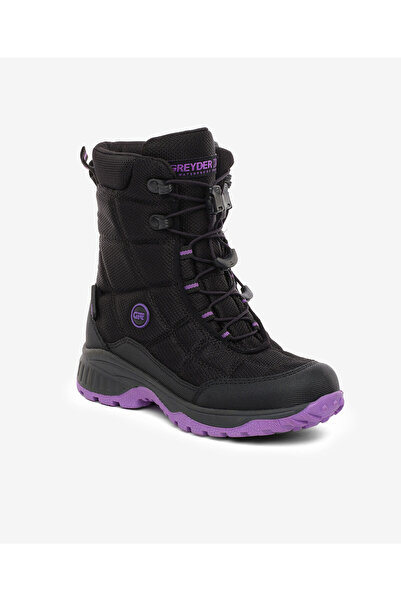 Greyder Kız Çocuk Siyah Mor Su Geçirmez Outdoor Kar Botu 5K5GC00172