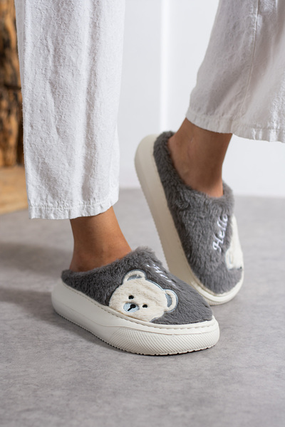 birrbazaar Women's Plush Winter Stitched Washable Warm Furry Lightweight Non-Slip Comfortable Sole