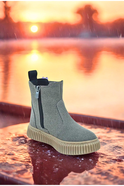 Moda Lime Unisex Sıcak Tutan Astarlı Chunky Kaymaz Ve Rahat Taban Kız Çocuk Kışlık Bot Kışlık Çocuk Ayakkabı
