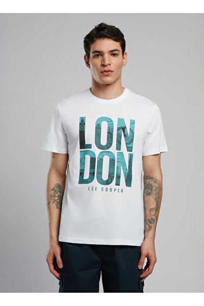 Lee Cooper Round Neck White Men's T-Shirt 252 Lcm 242040 Enzio White