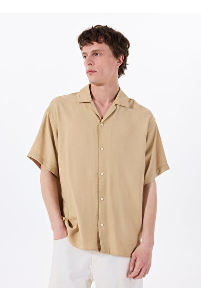 Jack & Jones Rahat Bej Erkek Gömlek 12269086_JJEURBAN EDGE RESORT SHIRT