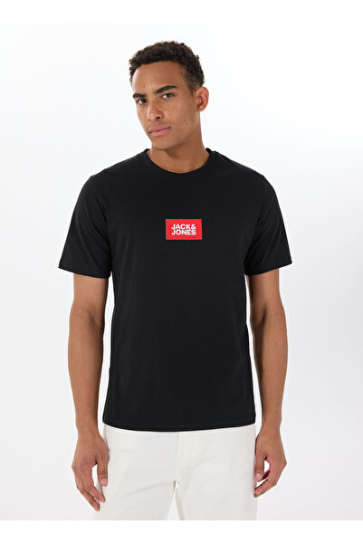 Jack & Jones Ανδρικό T-Shirt με λαιμόκοψη μαύρο 12288519 _JPRBLUZOEY TEE SS CREW NEC