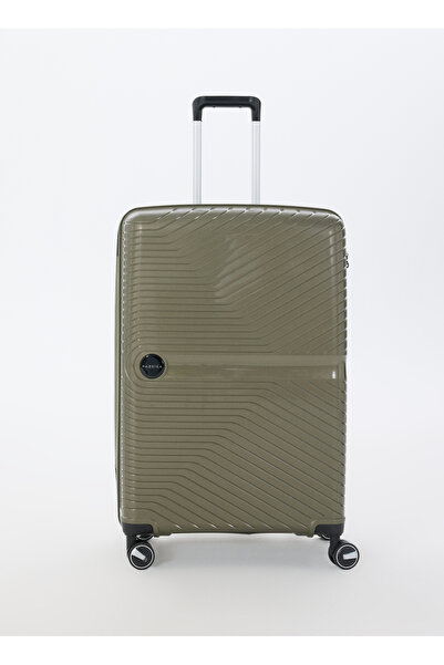 Fabrika Haki Çekçekli Sert Valiz FAB-5239 BÜYÜK