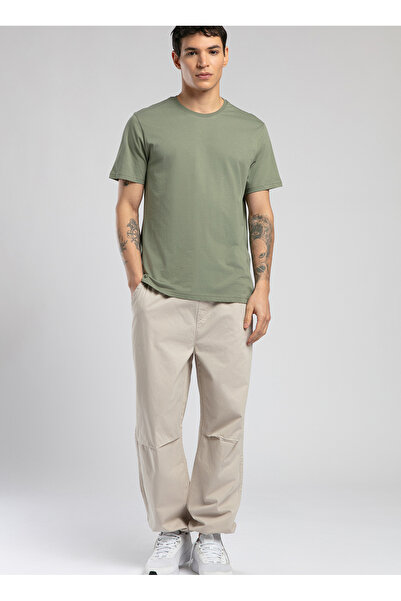 Lee Cooper Crew Neck Khaki Men's T-Shirt 252 Lcm 242003 Baselo Khaki