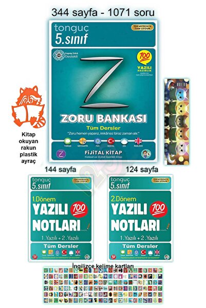 Tonguç Yayınları 5. Sınıf Tüm Dersler Zoru Soru Bankası 1. 2.Dönem Yazılı Notları 2026