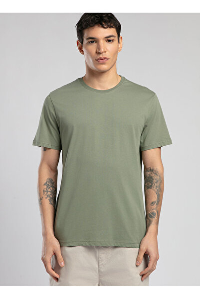 Lee Cooper Crew Neck Khaki Men's T-Shirt 252 Lcm 242003 Baselo Khaki