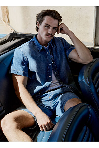 Mustang Relaxed Mavi Erkek Denim Gömlek M5SM-GML1057