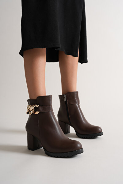 sv savves Γυναικεία παπούτσια με φερμουάρ και λεπτομέρεια με κοντό τακούνι για καθημερινή χρήση