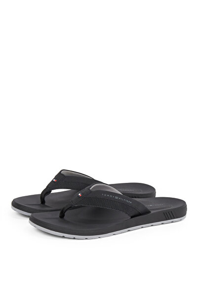 Tommy Hilfiger Siyah Erkek Plaj Terliği MOLDED HILFIGER BEACH SANDAL