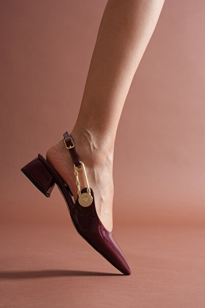 sv savves Kaitlyn Burgundy Low-Cut Women's Premium Heeled Shoes