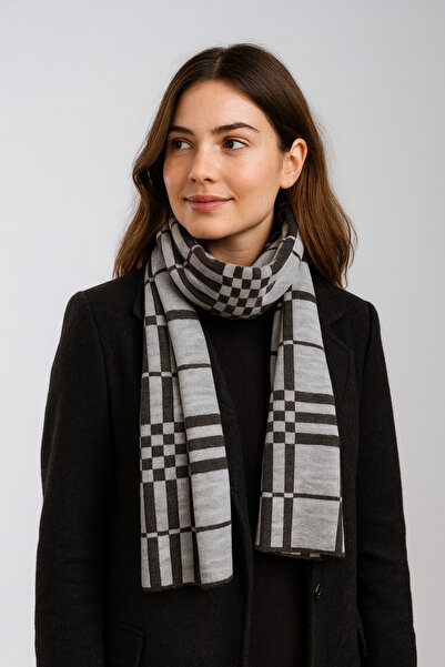 Sebir Moda Πλεκτό κασκόλ με καρό