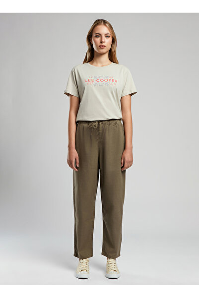 Lee Cooper Standard Waist Tapered Fit Mink Women's Trousers 252 Lcf 221002 Alberta Vizon