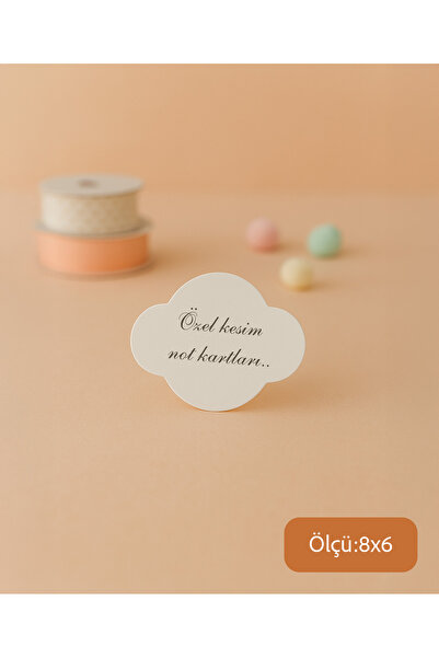 dandeliondesign Bulut Şekilli Özel Kesim Kart 50 Adet 210 gr Amerikan Bristol