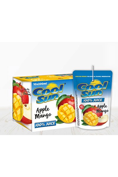cool sun Cool Sun100% Apple & Mango Juice 200ml No Add Sugar X 40 Pcs