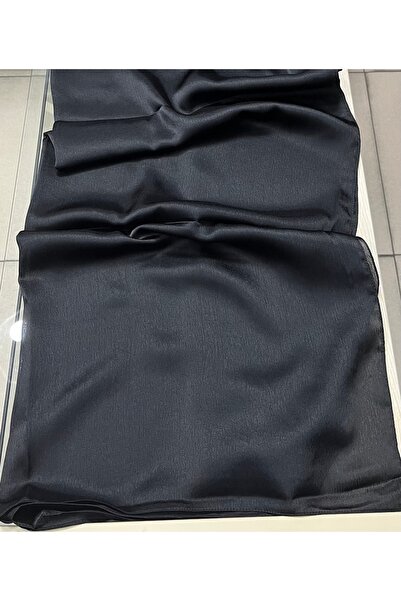 Gül Eşarp 2.50 Cm Uzun Janjan Kumaş Abiye Şal Siyah
