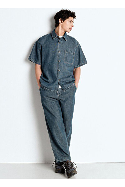 American Vintage Normal Bel Normal Paça Straight Erkek Denim Pantolon MOZY11A...