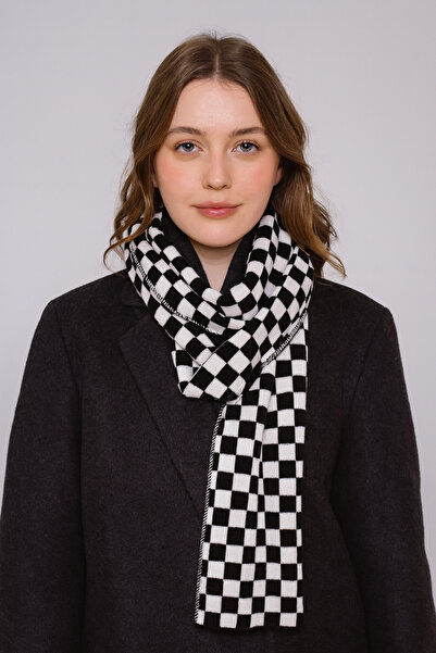 Sebir Moda Eșarfă tricotată cu model în carouri
