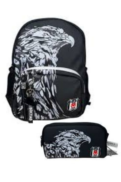 Next Plus Fan Licensed Bjk Kartal School Backpack+Pen Holder+Water Bottle Set