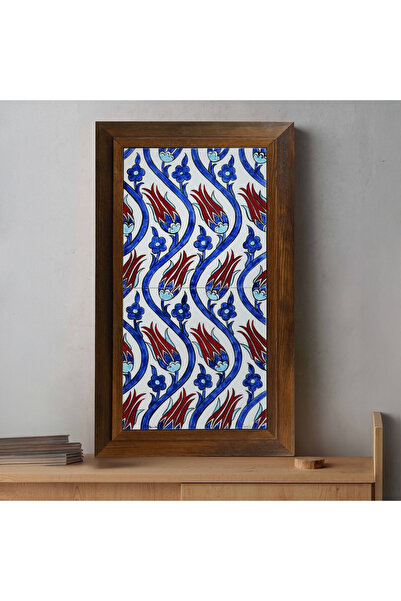 CFTC Tile & Ceramic El Yapımı İznik Çini Pano – Lale & Hatayi Deseni