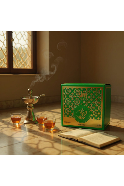 ALEEF دخون الفردوس الفاخر - مسحوق العود الطبيعي 100%، الصمغ العربي، ماء الورد، العنبر والمسك