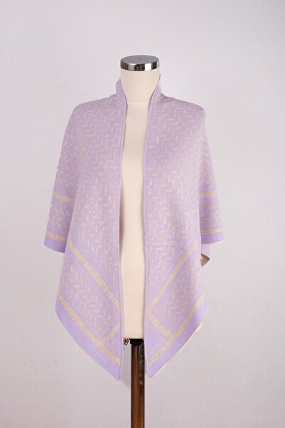 Sebir Moda Desenli Triko Üçgen Şal