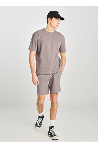 Lee Relaxed Gri Erkek Şort L2510272035 Relaxed Fit Sweatshort