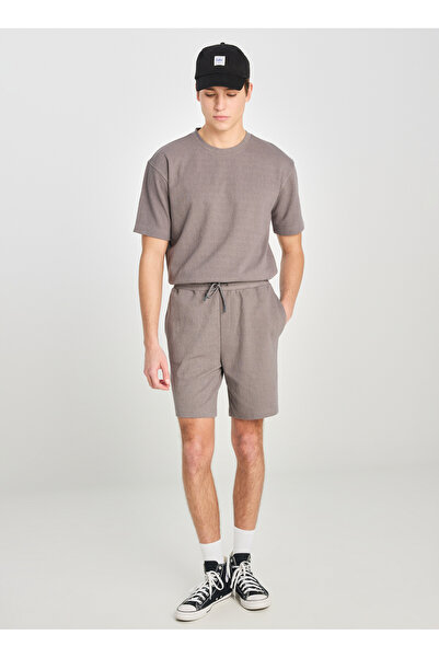 Lee Relaxed Gri Erkek Şort L2510272035 Relaxed Fit Sweatshort
