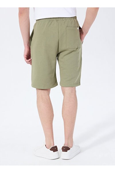 Mustang Haki Erkek Normal Bel Standart Kalıp Sweat Şort M5SM-SRT1116