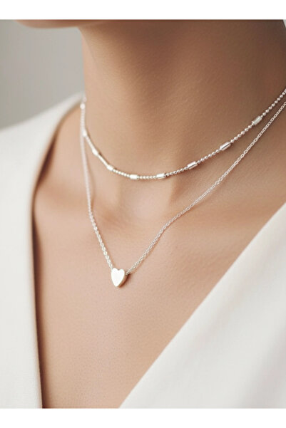 Rednose 2 Sıralı Aşk Kolye modern stil gece günlük abiye zarif şık cesur plaj...