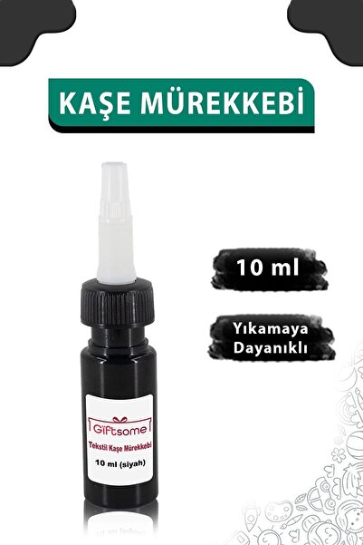 GIFTSOME 10 ml Kumaş Mürekkebi, Kıyafet Kaşesi, Elbise Kaşesi, Okul Kaşesi Ye...