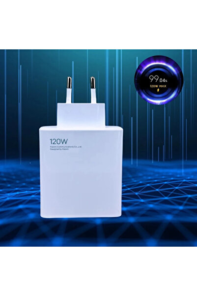 Xiaomi شاحن وكابل الاتحاد الأوروبي الأصلي شاحن توربو سريع الشحن 120 واط محول شحن فائق الاتحاد الأوروبي/الولايات المتحدة لهاتف Redmi No