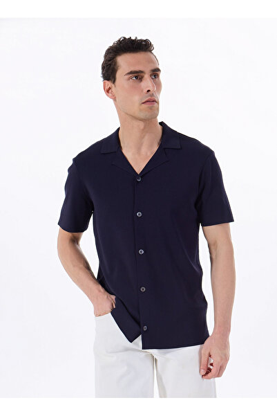 Fabrika Lacivert Erkek Apaş Basic Rayon Karışımlı Hırka F5SM-HRK 2053