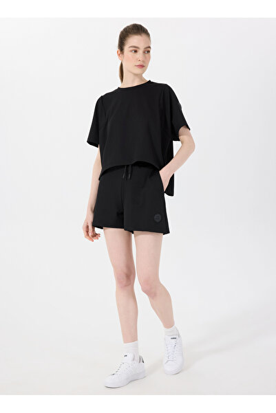 Discovery Expedition D5SL-SHT3575 Siyah Lastikli Bel Relaxed Düz Kadın Şort