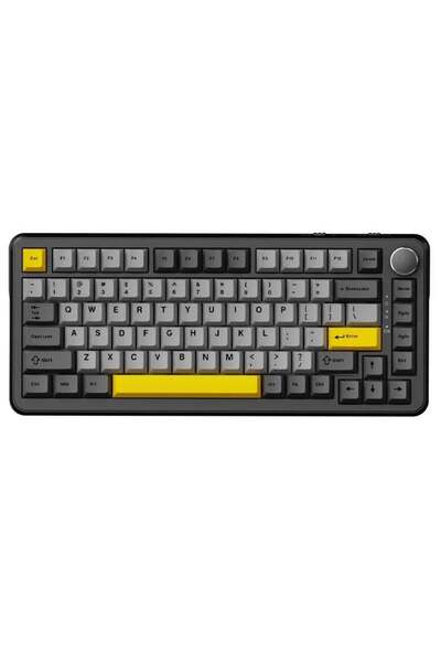 Ajazz AK820 Max Plus 82-Key Mechanical Keyboard, RGB Lighting, Type-C/Bluetooth/2.4GHz Connection for Gaming