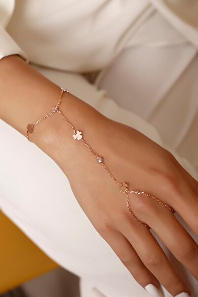 Yonca 925 Ayar Gümüş Şahmeran Rose Gold