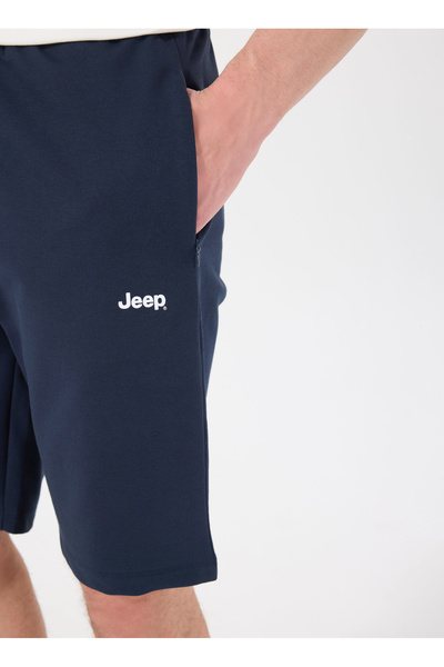 Jeep Lacivert Erkek Basic Düz Sweat Şort J5SM-SHT7252