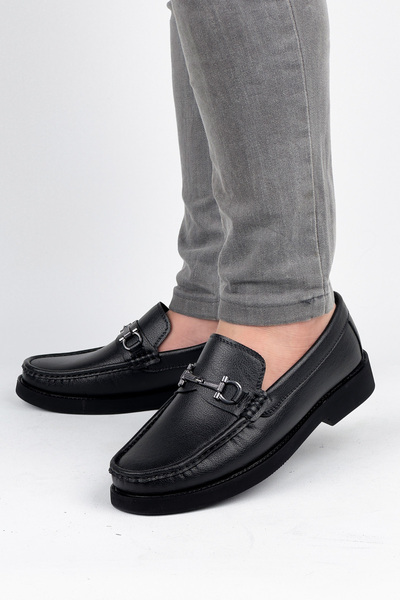 pumant Мъжки обувки Loafer Black с ток, класически, ежедневни, светлокафяви
