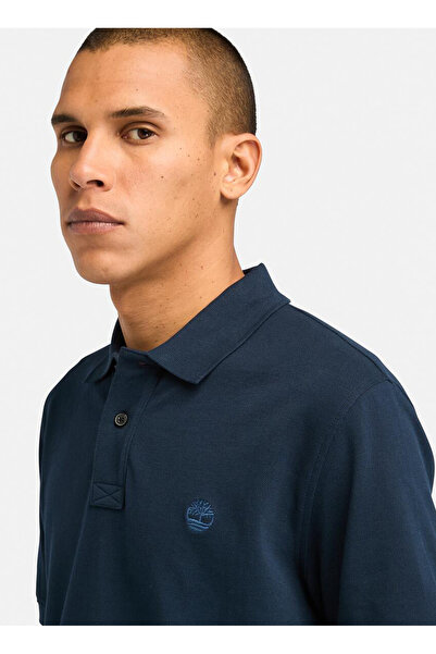 Timberland MILLERS RIVER Піке з коротким рукавом Po Синій Regular Fit Вишитий чоловічий поло-футболка