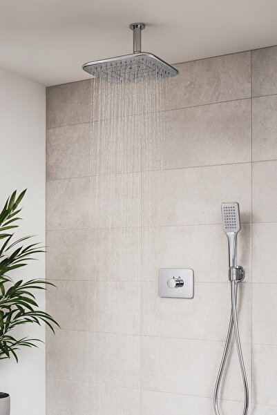 HESANIT ABS Shower Head Oval 30x18cm Chrome, Made in Germany