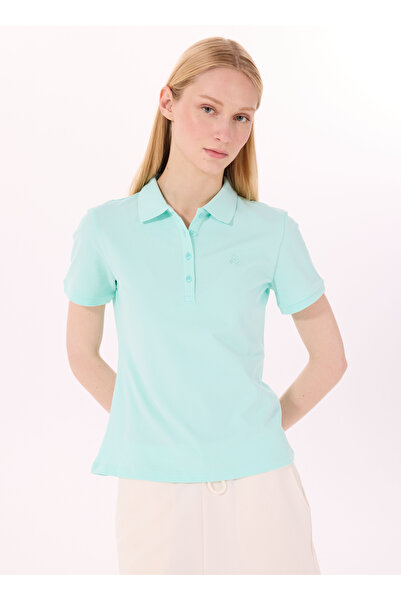 Discovery Expedition D5SL-TST3598 Mint Basic Düz Kadın Polo T-Shirt