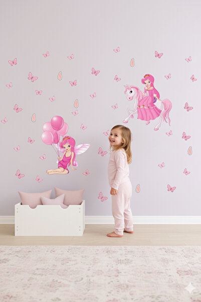 KT Decor Cvetne vile xl Zidna naljepnica za devojčinu sobu