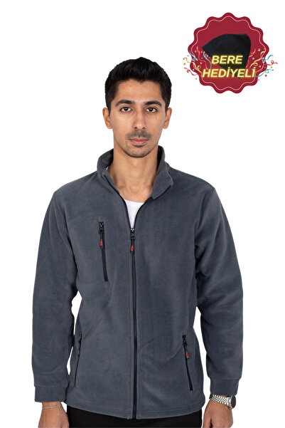 VEGA Fermuarlı 3 Cepli 280 gram Üniversal Polar - Gri