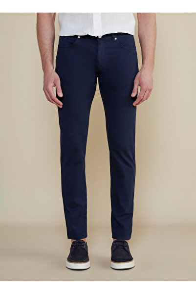 BROOKS BROTHERS Normal Bel Düz Paça Standart Lacivert Erkek Pantolon BBSS25MP...
