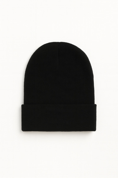 Funny Life Unisex Folded Yellow and Black 2-Piece Beret Set