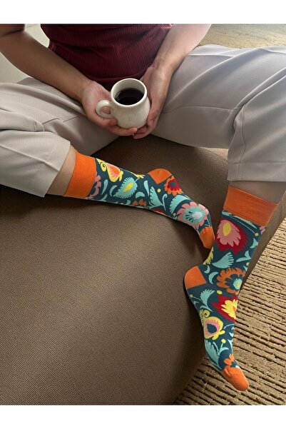 UpSwap Desenli Unisex Çorap - Botanical Bloom -