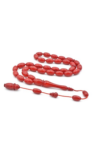 Murty99 Mărgele de rugăciune din chihlimbar cu strângere roșu moară, realizat...